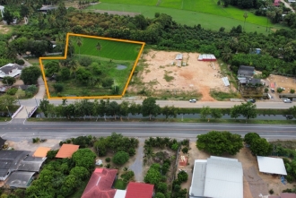 TET3043, ขายที่ดิน 4 ไร่ กว่า ติดถนนใหญ่ เพชรบุรี ทำเลทอง ใกล้ทะเล